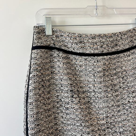 Ann Taylor Cream Black Tweed Career Professional Pencil Skirt Womens Size 8 - Picture 3 of 13